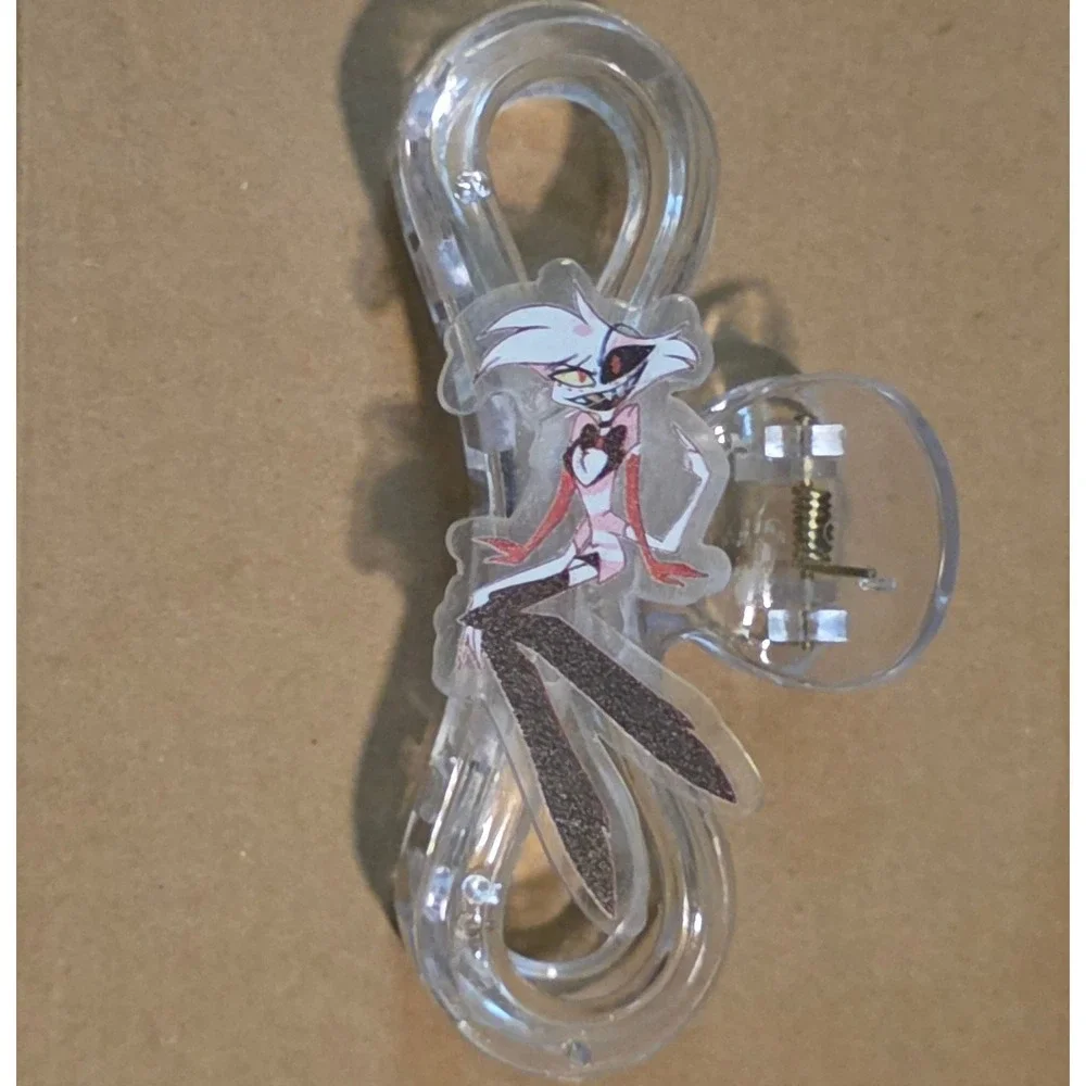 Angel Dust Hair Claw Clip Hazbin Hotel Fan Made New